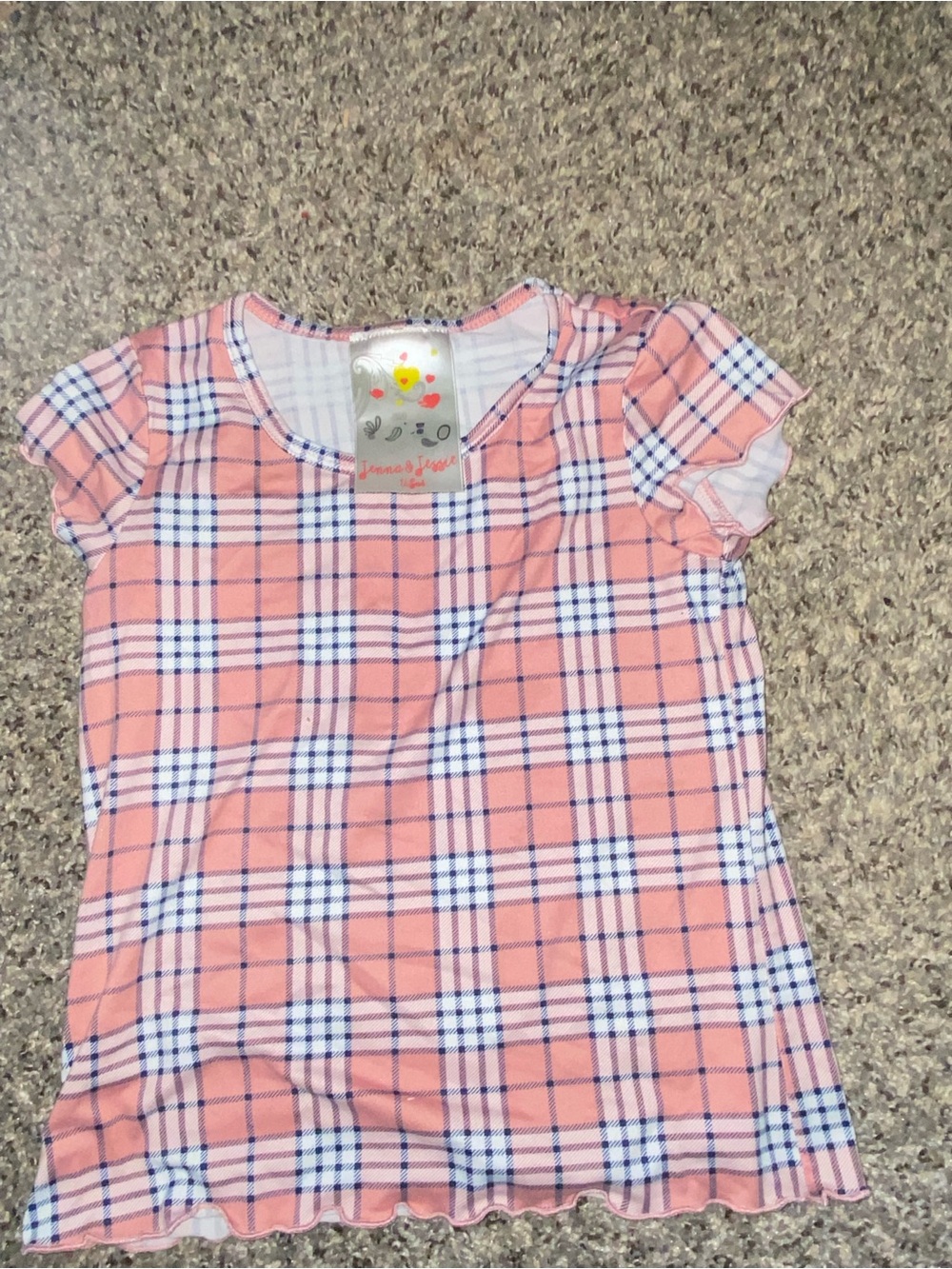 Gently Worn Pink Plaid Girls' Tee